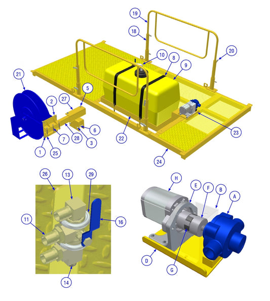 BDF6048B Upper Fog Assembly Parts by Allen Engineering