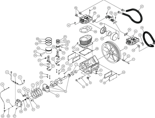 1 U Pump Two Stage Air Compressor Pump Parts 1 By Jenny Products