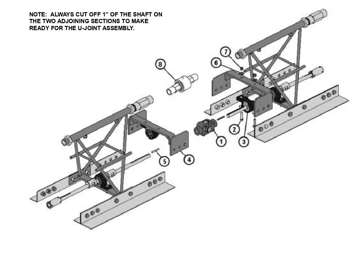 SA12 U-Joint Kit Assembly Parts By Allen Engineering