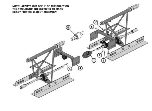 SA12 U-Joint Kit Assembly Parts By Allen Engineering