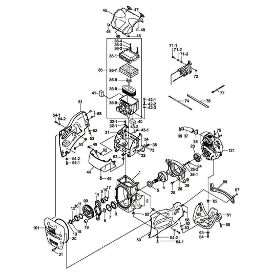 MTX60HD Crankcase and Engine Assembly Parts 1
