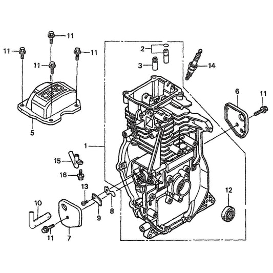 MTX60HD Honda GX100UKRBF Engine Cylinder Barrel Assembly Parts