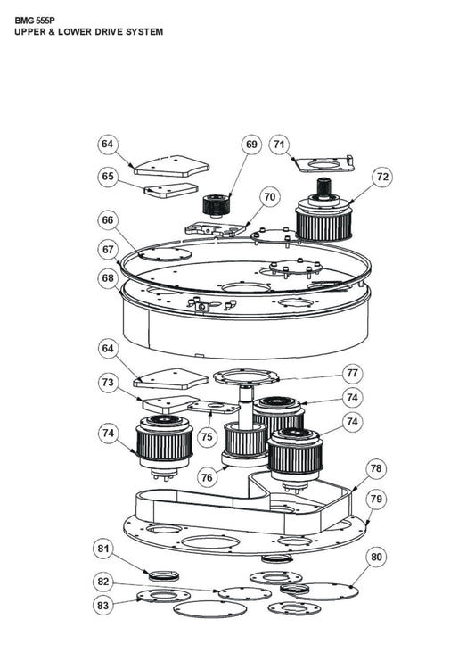 Upper and Lower Drive System Parts for BMG555 P By Husqvarna