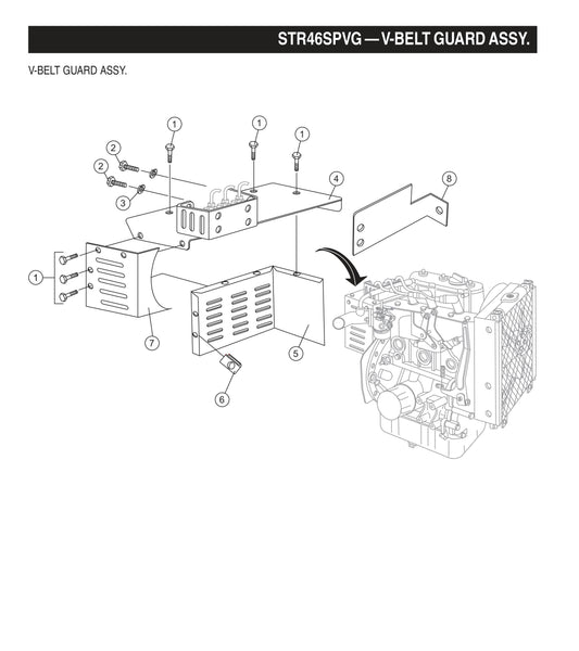 STR46SPVG STOW-V-Belt Guard Assembly
