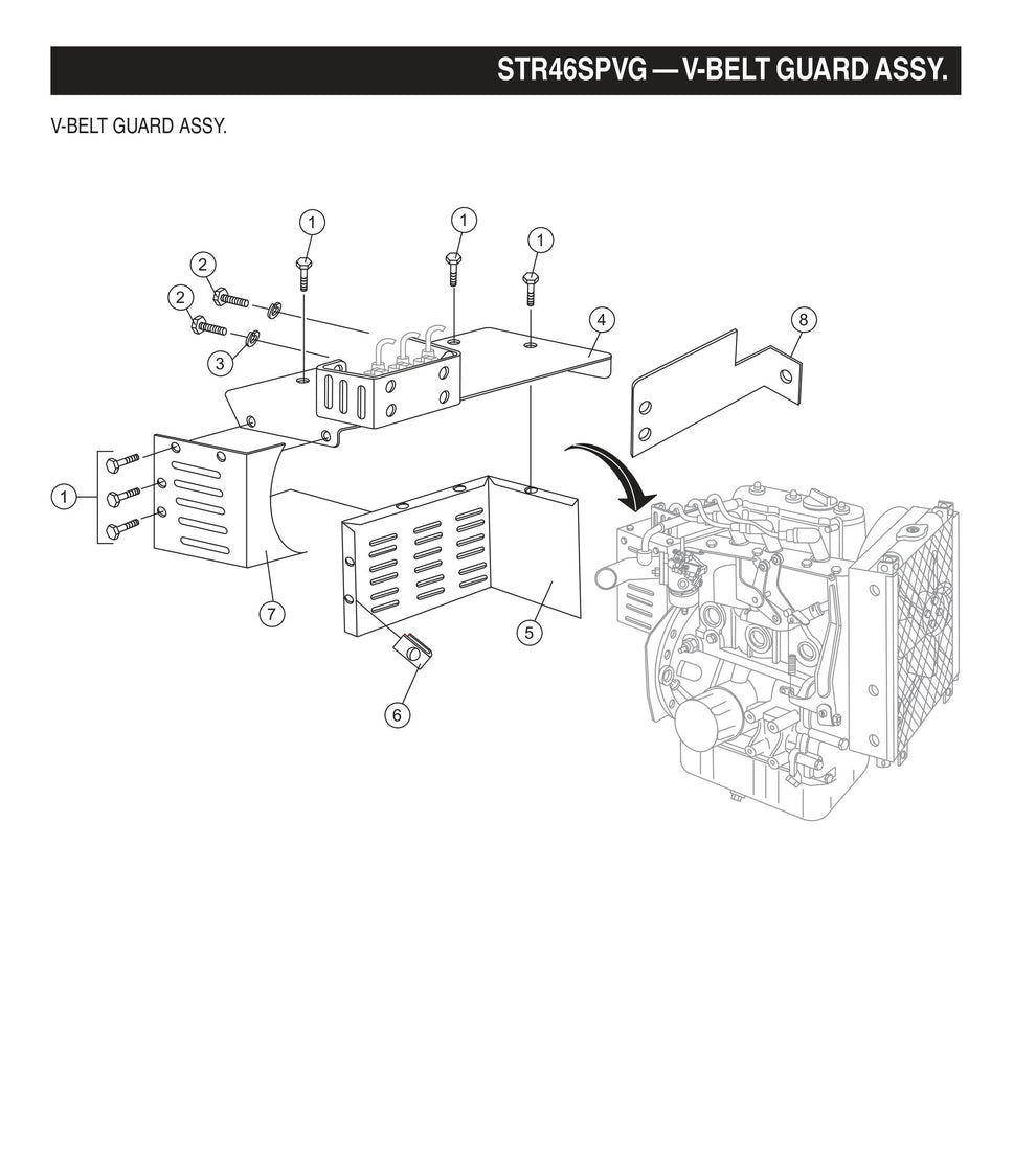 STR46SPVG STOW-V-Belt Guard Assembly