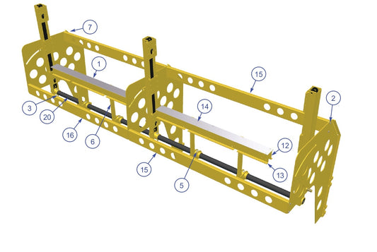 TRTP255T4 Triple Roller Tube Pavers Vibrator Rack Assembly Parts by Allen Engineering