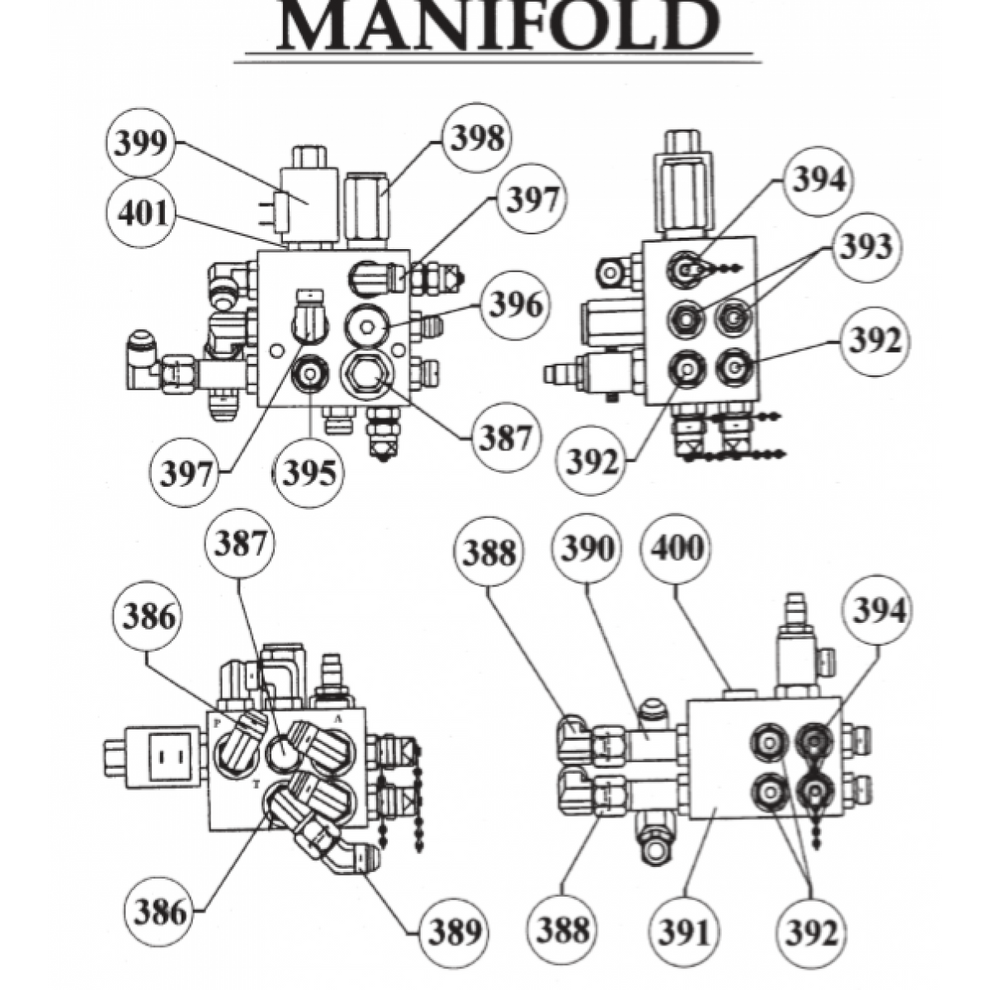 A VR-36HA — Hydraulic Manifold Parts By Multiquip