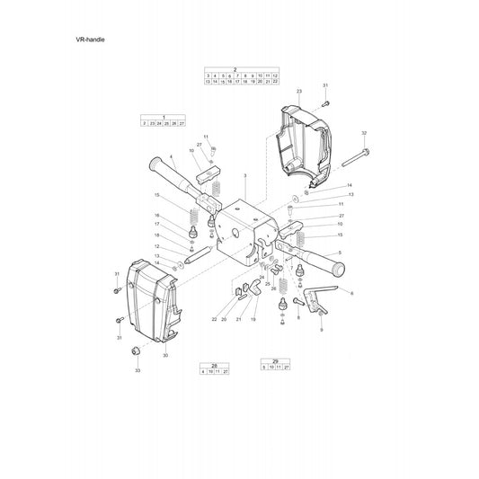BRK 55 VR  Hydraulic Breaker Handle  Parts By Chicago Pneumatics
