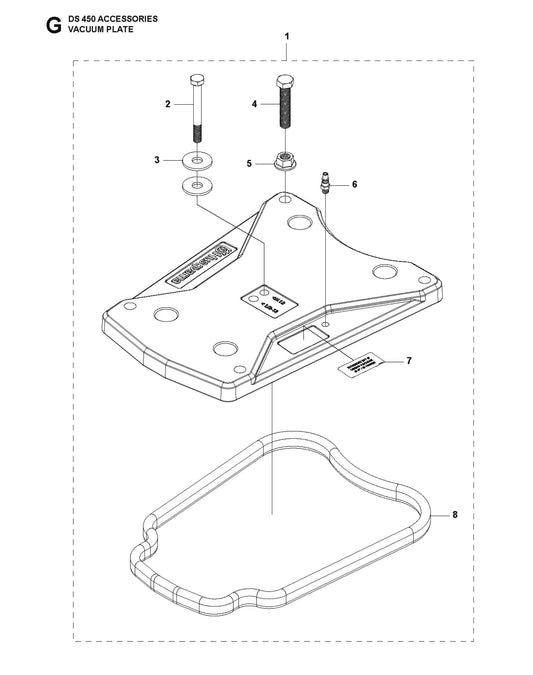 Vacuum Plate Parts for DS 450 By Husqvarna