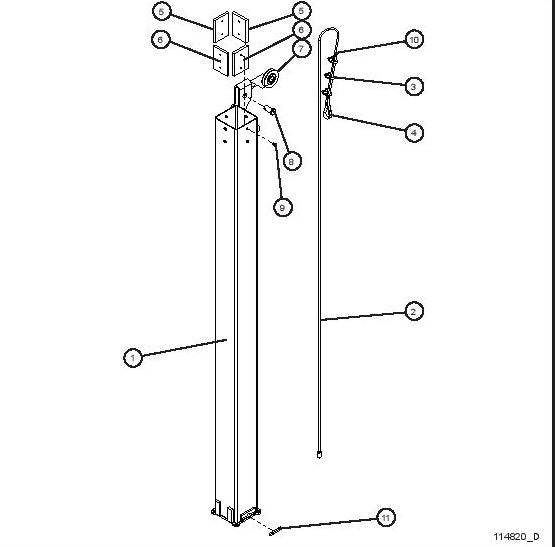 NIGHT-LITE E SERIES MANUAL WINCH Vertical Tower Section 2 Parts by allmand