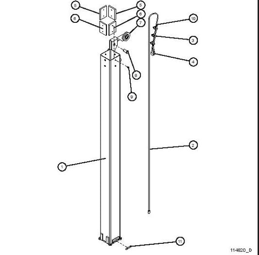 NIGHT-LITE E SERIES MANUAL WINCH Vertical Tower Section 2 Parts by allmand