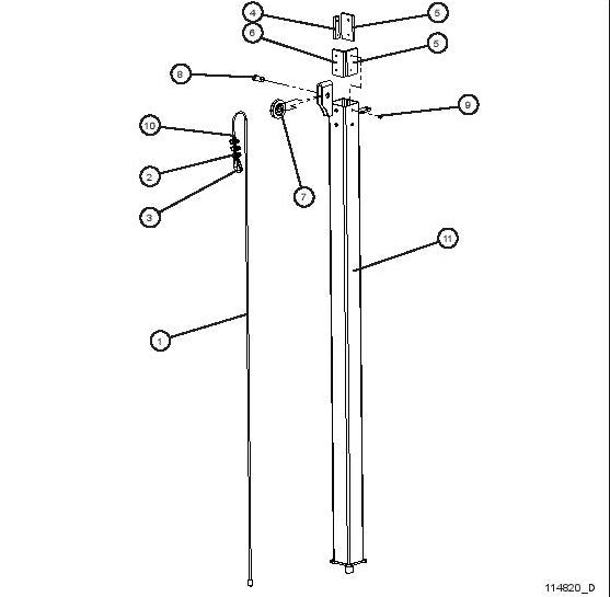 NIGHT-LITE E-SERIES ELECTRIC WINCH PORTABLE LIGHTS Vertical Tower Section 3 parts by allmand