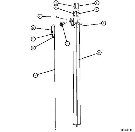 NIGHT-LITE E-SERIES ELECTRIC WINCH PORTABLE LIGHTS Vertical Tower Section 3 parts by allmand