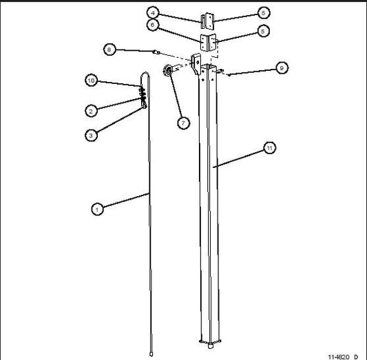 NIGHT-LITE E SERIES MANUAL WINCH Vertical Tower Section 3 parts by allmand