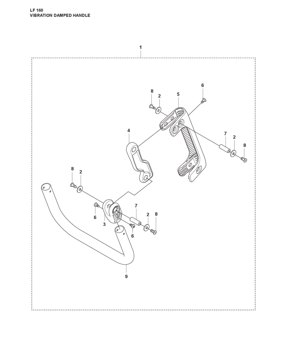 Vibration Damped Handle Parts For LF 160 Diesel By Husqvarna