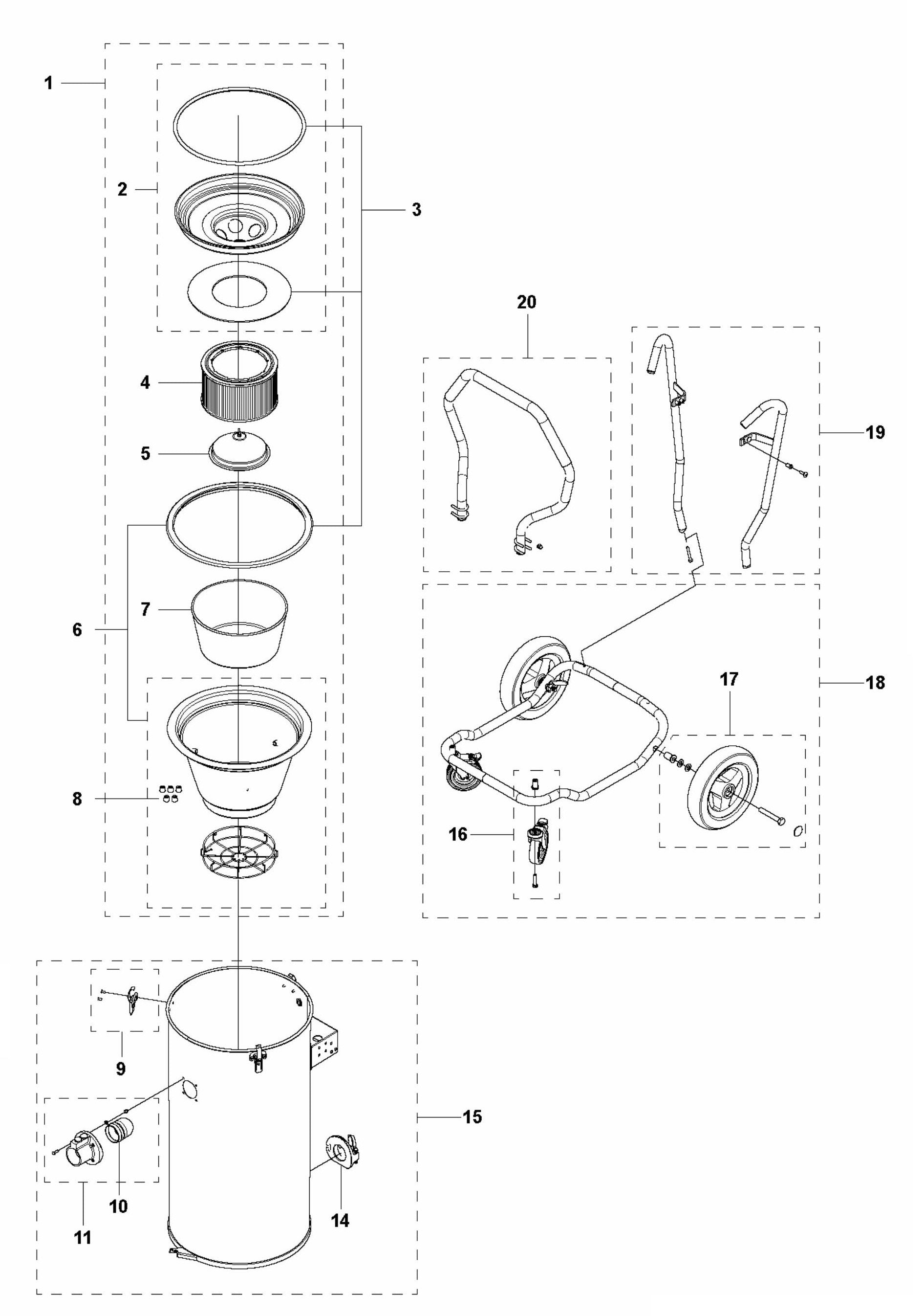 W 70 Tank Assembly Parts