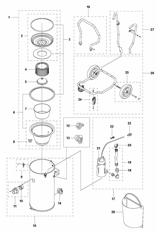 W70 P Tank Assembly Parts