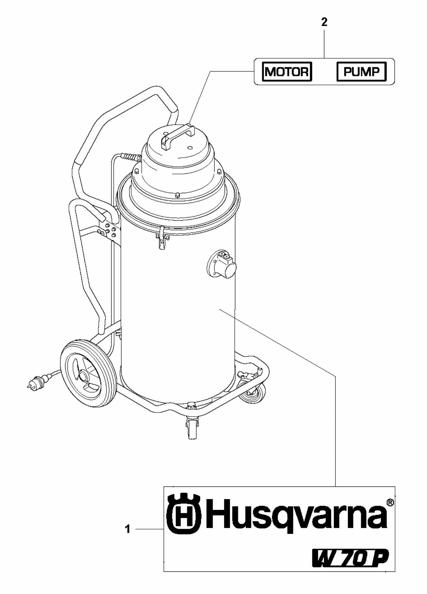 W70 P Decals Assembly Parts