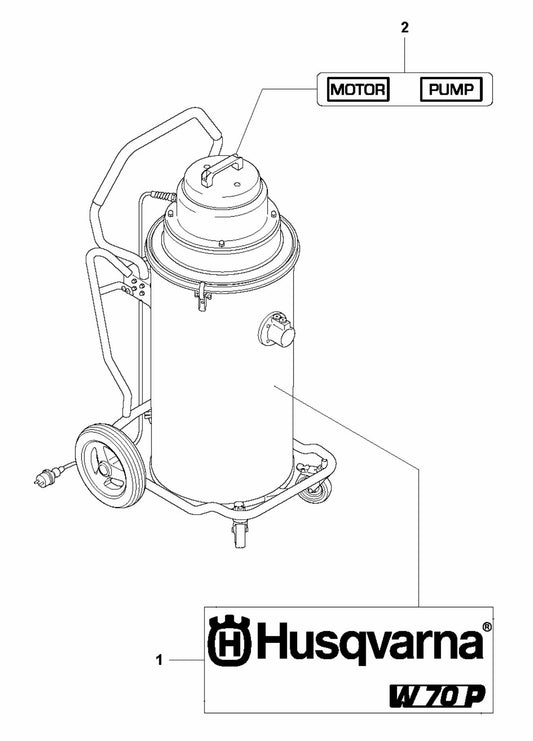 W70 P Decals Assembly Parts
