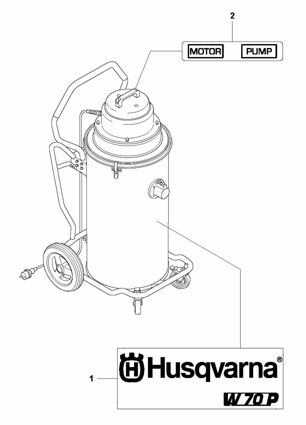 W70 P Decals Assembly Parts