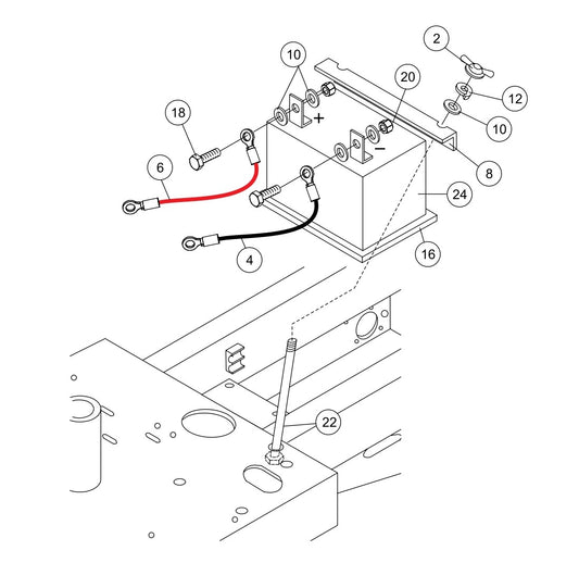 WBH-16 Battery Assembly Parts by Multiquip Whiteman