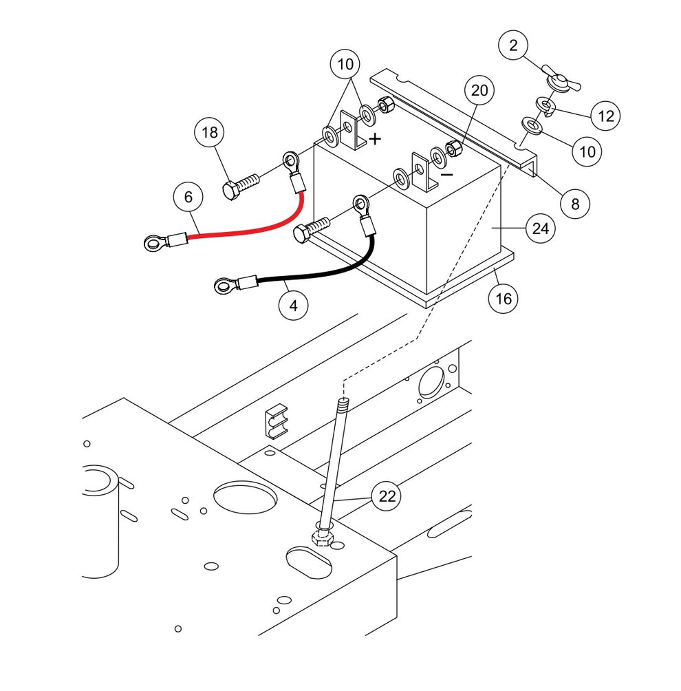 WBH-16EAWD Battery  Assembly parts by Multiquip whiteman
