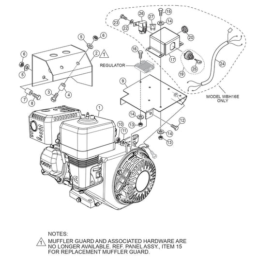 WBH-16 Engine Assembly Parts by Multiquip Whiteman