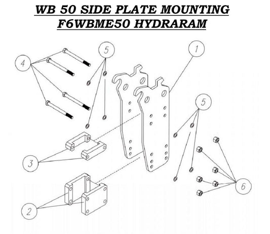 WB 50 Side Plate Mounting F6WBME50 Hydraram