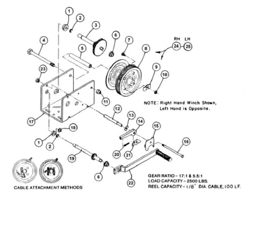 SA12 Winch Assembly Parts By Allen Engineering