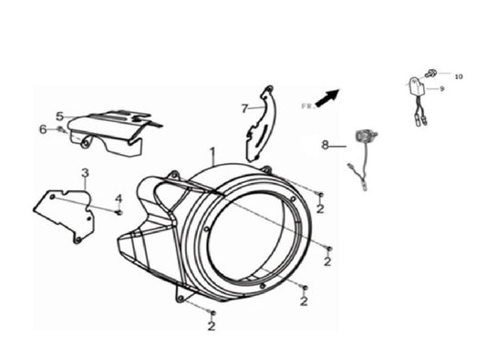 BE WP-1020R 1" Water Pump Shroud Assembly Parts by BE Power Equipment