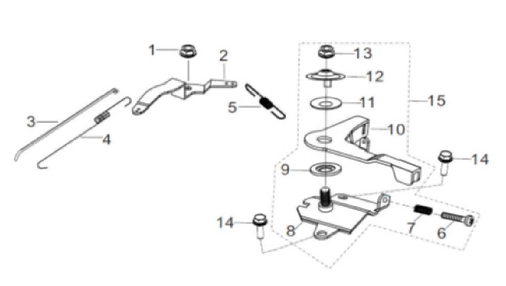 BE WP-1020R 1" Water Pump Throttle Control Assembly Parts by BE Power Equipment