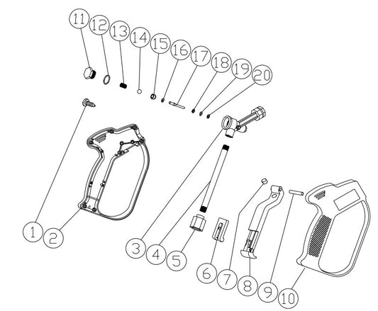 WP-2003-0MHB Gun And Wand Assembly Parts by MiTM