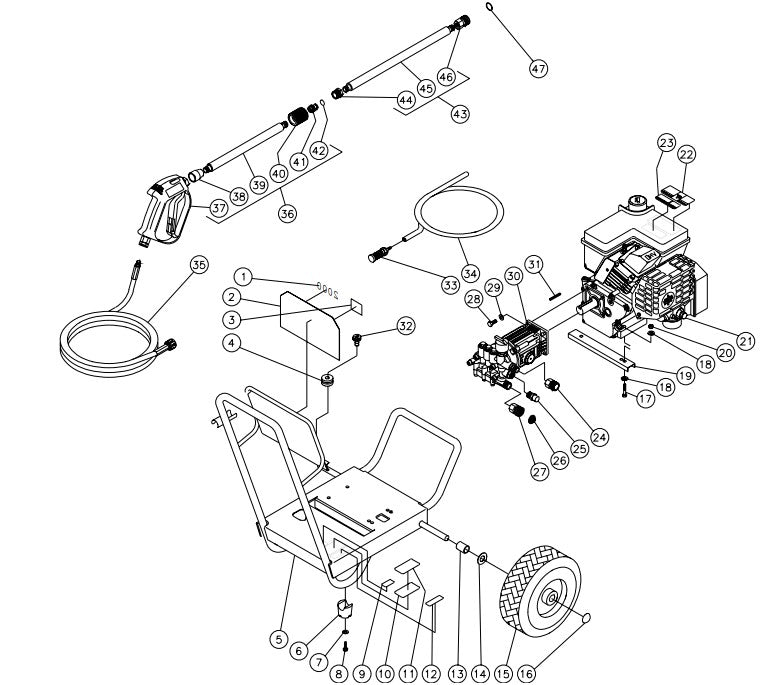 WP-2000-1MTB Frame Assembly Parts by MiTM