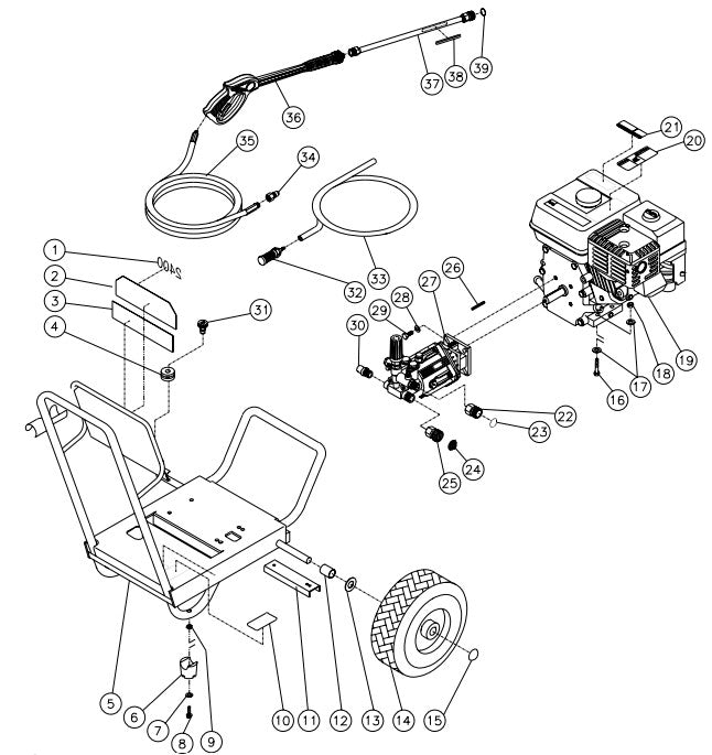 WP-2400-3MIB (sn:0-10070000) Frame Assembly Parts by MiTM