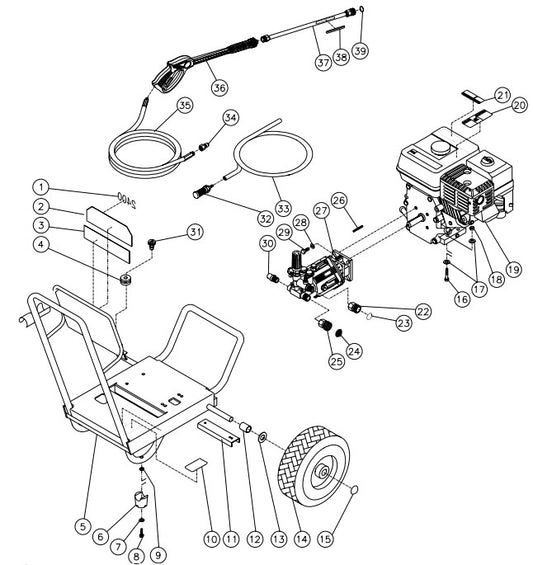 WP-2400-3MIB (sn:0-10070000) Frame Assembly Parts by MiTM