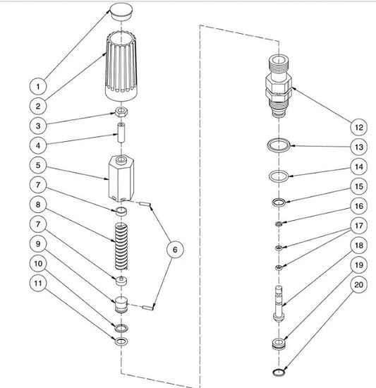 WP-2000-2MIB, WP-2003-1MHB, WP-2200-0MIB, WP-2400-3MBB/3MHB/3MIB, WP-2403-3MHB/3MRB, WP-2550-3MBB, WP-2700-3MBB/3MHB, WP-2703-3MHB/3MRB Unloader Assembly Parts by MiTM