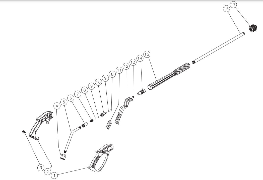 WP-2400-3MBB/3MHB/3MIB, WP-2403-3MHB/3MRB, WP-2550-3MBB, WP-2700-3MBB/3MHB, WP-2703-3MHB/3MRB Gun And Wand Assembly Parts by MiTM
