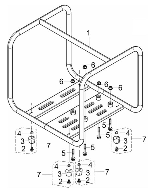 BE WP-2065HL 2" Water Pump Frame Assembly Parts by BE Power Equipment