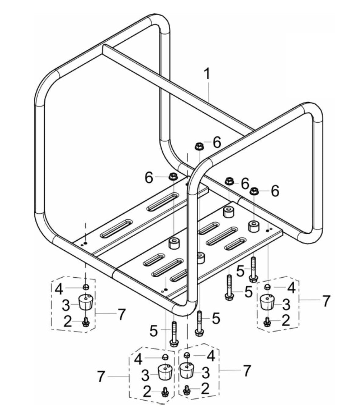 BE WP-2070S 2" Water Pump Frame Assembly Parts by BE Power Equipment