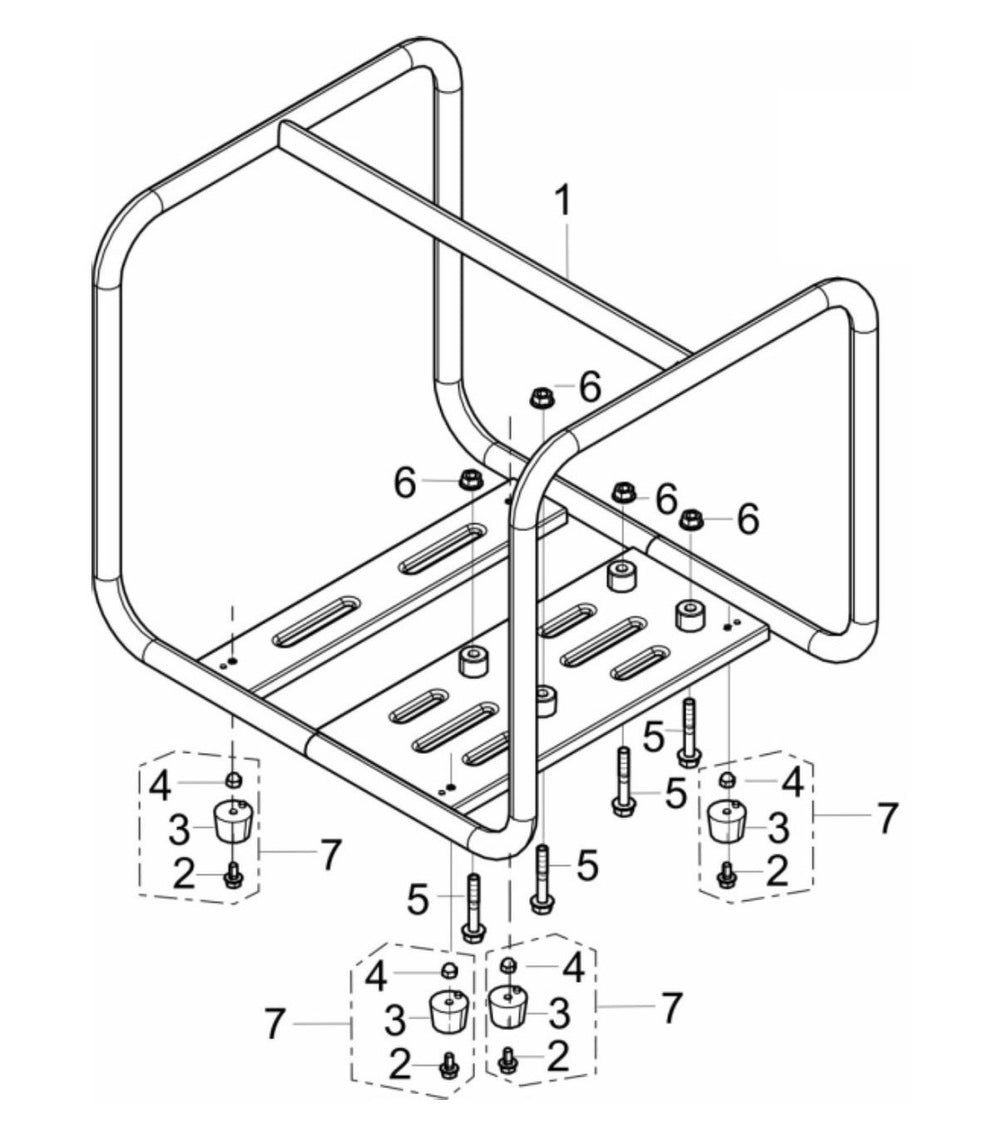 BE WP-2070S 2" Water Pump Frame Assembly Parts by BE Power Equipment