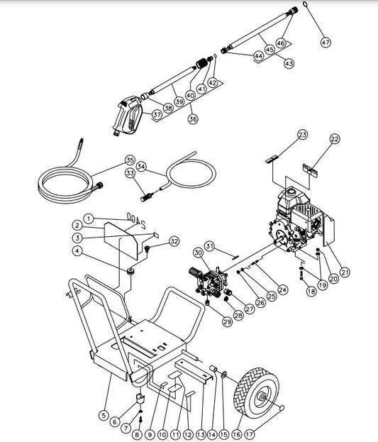 WP-2400-0MVB Frame Assembly Parts by MiTM