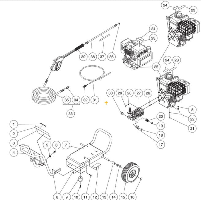 WP-2400-3MBB, WP-2400-3MIB (sn:10079330-10147415), WP-2400-3MIB (sn:10147415-99999999) Frame Assembly Parts by MiTM	