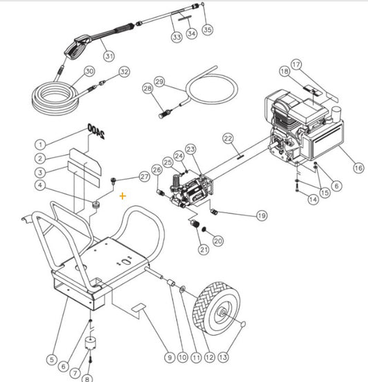 WP-2400-3MHB (sn:10147416-99999999) Frame Assembly Parts by MiTM