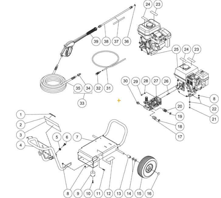 WP-2403-3MHB/3MRB (sn:10147416-99999999), WP-2403-3MHB (sn:10079330-10147415)  Frame Assembly Parts by MiTM