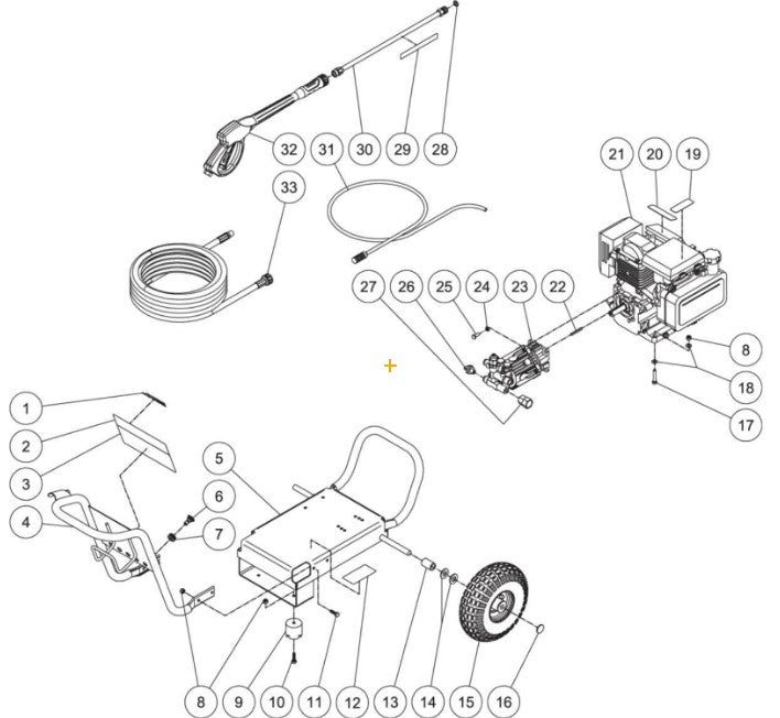 WP-2500-4MHB (sn:0-10397982) Frame Assembly Parts by MiTM