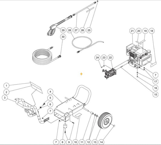 WP-2500-4MHB (sn:10817969-10991817) Frame Assembly Parts by MiTM