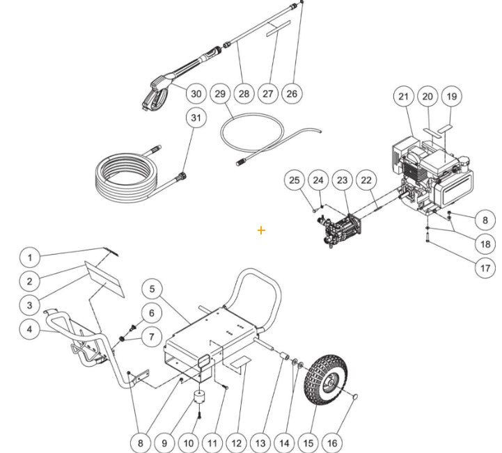 WP-2500-4MHB (sn:10397983-10812415) Frame Assembly Parts by MiTM