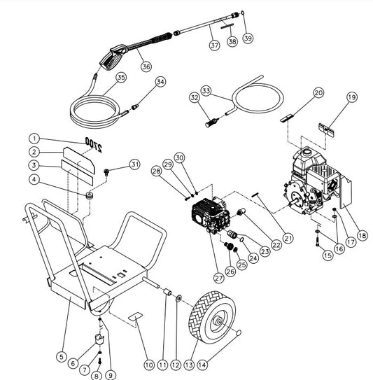 WP-2700-0MIB (sn:10010631-10070000), WP-2700-1MIB (sn:10006444-10070000) Frame Assembly Parts by MiTM