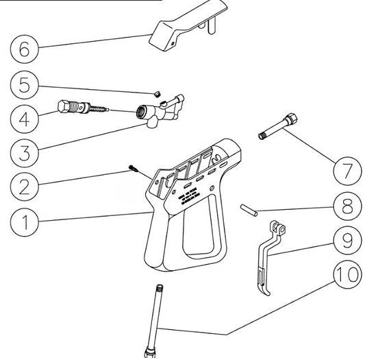 WP-2703-0MHB (sn:0-10070000), WP-2700-1MIB (sn:0-10006443) Gun And Wand Assembly Parts by MiTM