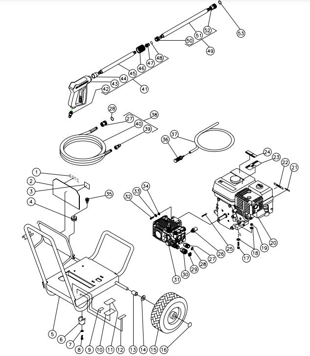 WP-2703-0MHB (sn:0-10070000) Frame Assembly Parts by MiTM